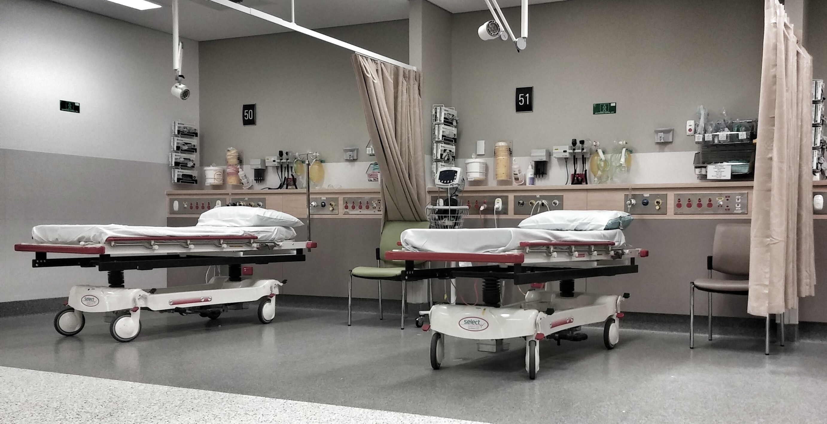Patient monitoring and acute care equipment room